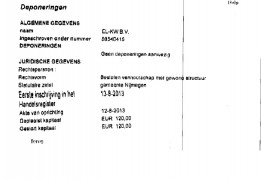 la visura camerale della El-Kw (registrata nell'agosto 2013 e con capitale sociale 120,00€)