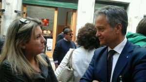 segretario confederale Selp Pamela Orru'  con il Segretario Generale Sap Gianni Tonelli.