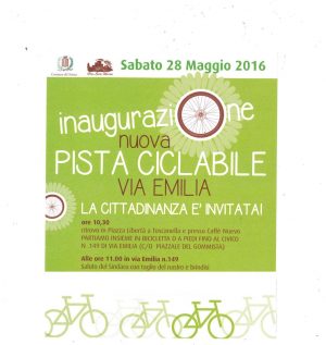 volantino pista ciclabile dozza
