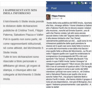 diffidati dal m5s Imola