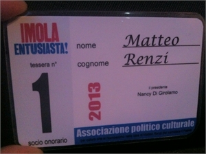 Tessera di Matteo Renzi