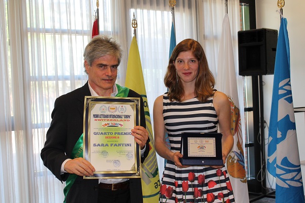 SARA FANTINI – 4° POSTO al PREMIO LETTERARIO INTERNAZIONALE EUROPA DELL’UNIVERSUM ACADEMY SWIZERLAND