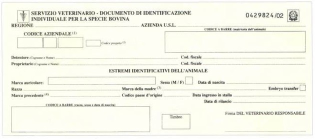 ABOLITO L’OBBLIGO DI RILASCIO DEL PASSAPORTO PER BOVINI