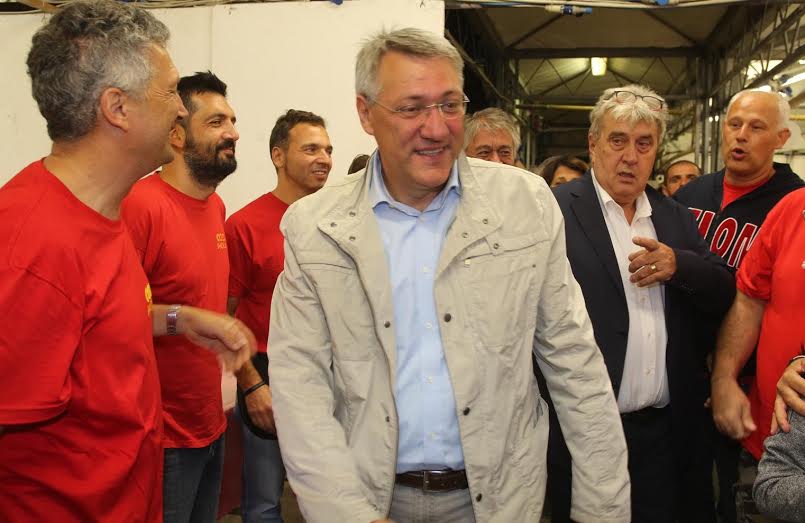 MAURIZIO LANDINI IN ASSEMBLEA CON I LAVORATORI DI SACMI E CEFLA