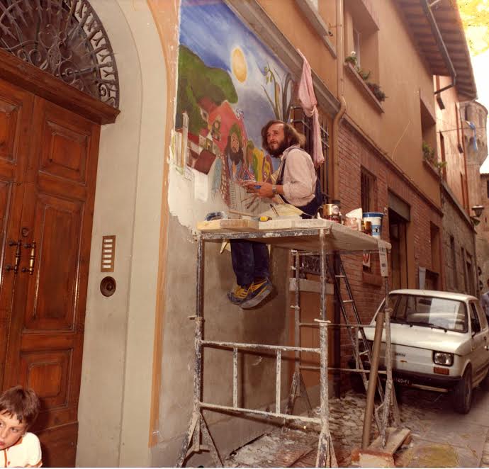 DOZZA FA LE PROVE GENERALI DEL MURO DIPINTO