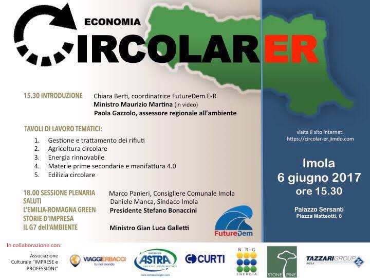 IL MINISTRO GALLETTI A IMOLA MARTEDÌ 6 GIUGNO: SI PARLA DI ECONOMIA CIRCOLARE.