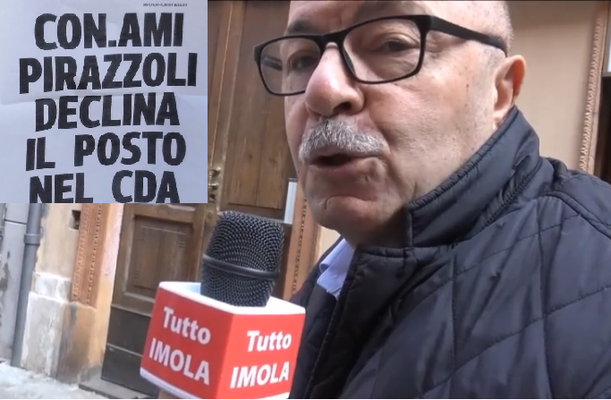 PIRAZZOLI “CON LA MIA RINUNCIA, SO DI AVER CAUSATO ALLA SINDACA UN DANNO POLITICO, MI DISPIACE, MI DUOLE.”