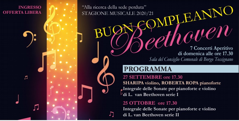 Borgo Tossignano – Sette concerti che vanno sotto il titolo “Buon compleanno, Beethoven”
