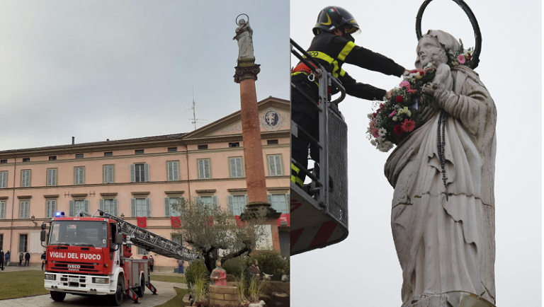 CSPT- La Fiorita: l’omaggio alla statua della Madonna in piazza