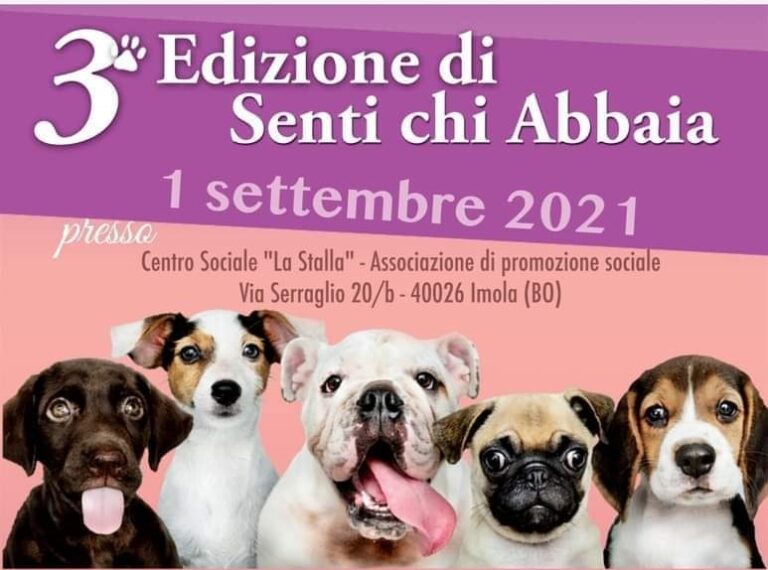 “Senti chi abbaia” – Al via la 3° edizione, programma della giornata