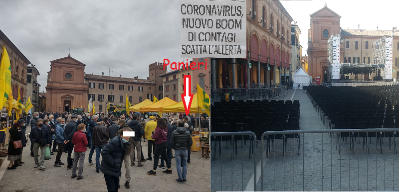 Tra Imola “rifiorisce” e il Baccanale, la narrazione sui contagi, dalla stampa locale