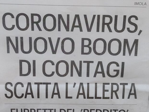 Tra Imola “rifiorisce” e il Baccanale, la narrazione sui contagi, dalla stampa locale