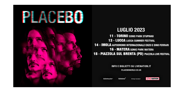 I Placebo in concerto all’Autodromo di Imola.