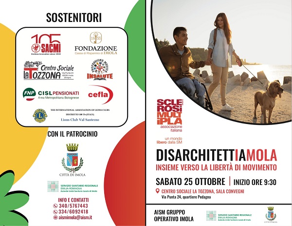 Incontro sul tema delle barriere architettoniche a cura di Aism il 25 ottobre alla Tozzona con inizio alle 9.30