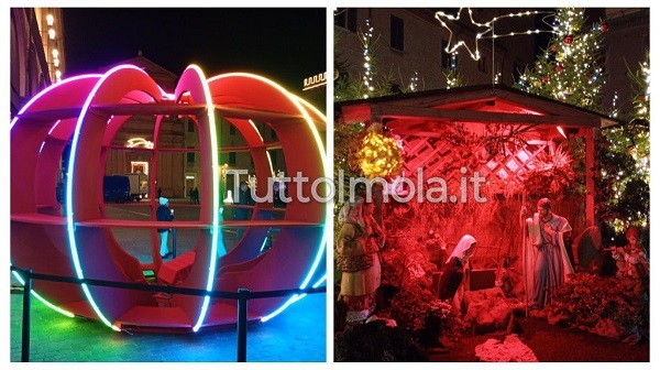 Accensione del Natale a Imola: pochi presenti tra greenwashing e luminarie arcobaleno