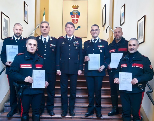 Imola – Sei riconoscimenti ai Carabinieri della Compagnia di Imola per interventi meritevoli