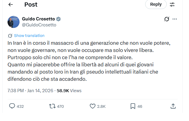 Un ministro che sogna deportazioni: quando la retorica istituzionale scivola nel grottesco