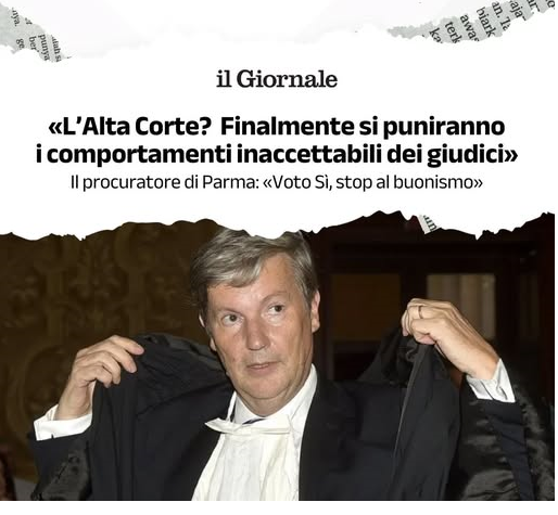 Il Procuratore di Parma Alfonso D’Avino: “Voto Sì al Referendum, Basta Buonismo nei Confronti dei Giudici”