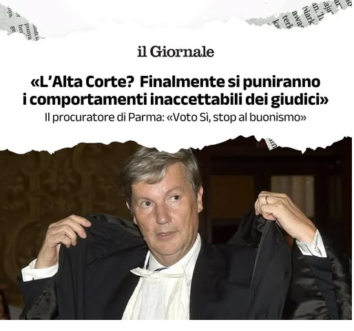 Il Procuratore di Parma Alfonso D’Avino: “Voto Sì al Referendum, Basta Buonismo nei Confronti dei Giudici”