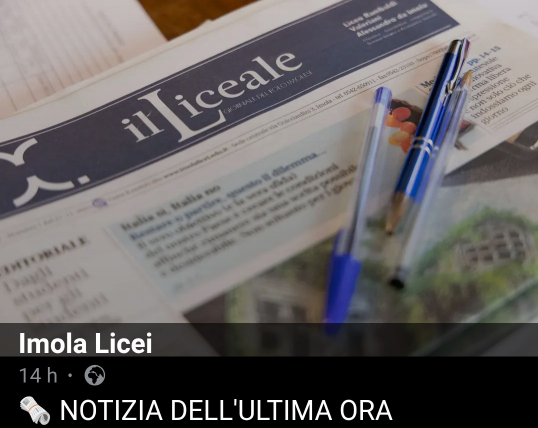 Il Liceale del Polo Liceale di Imola conquista il secondo posto al concorso regionale “Fare informazione a scuola”