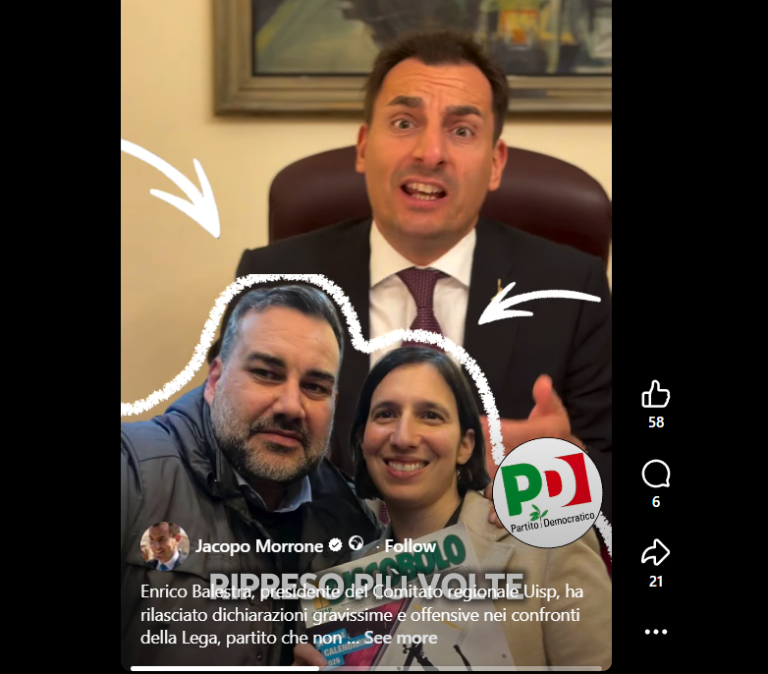 Uisp ER contro Lanzon, Morrone alza lo scontro: “Dichiarazioni gravissime contro la Lega, Balestra si dimetta”